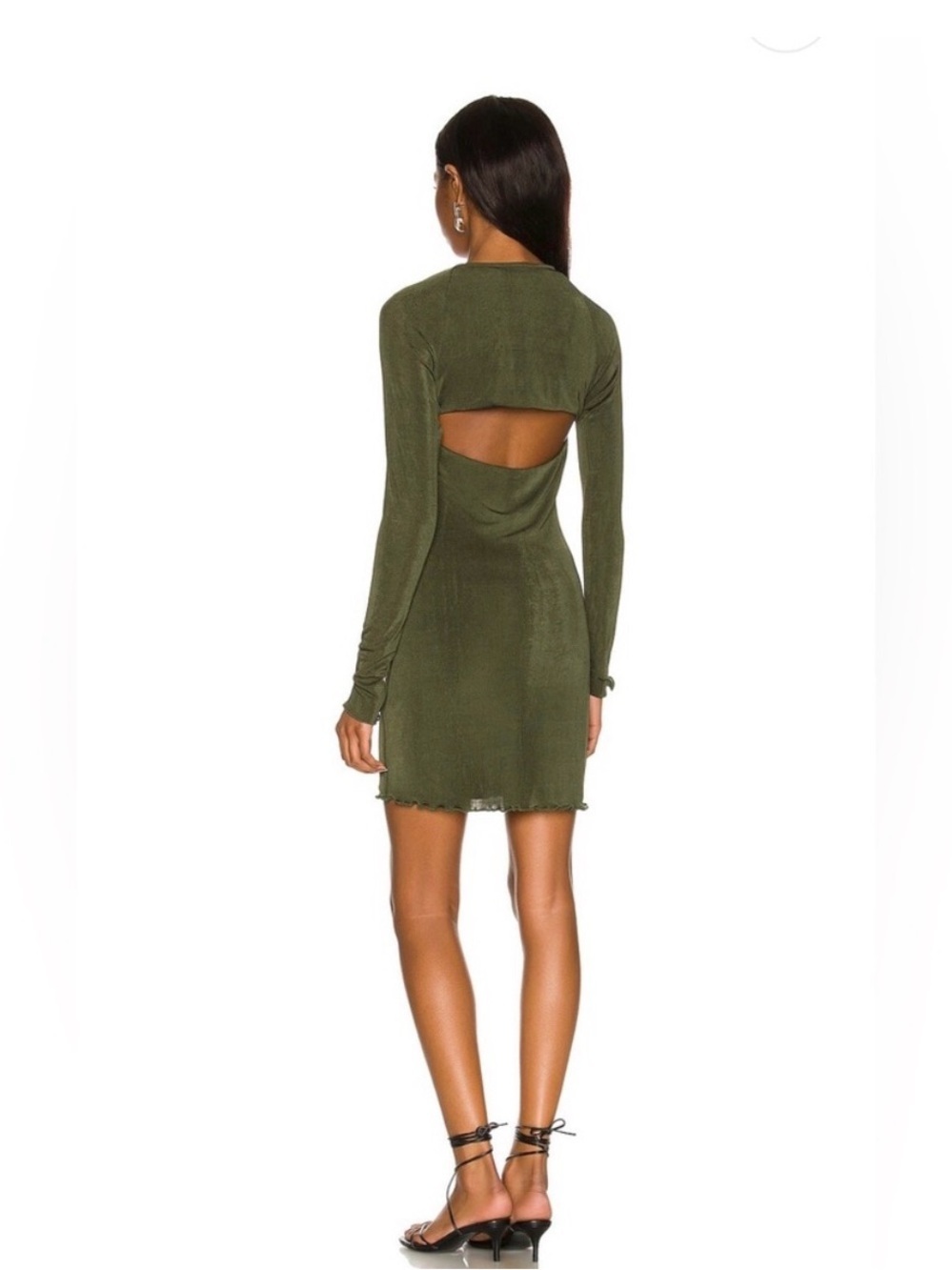 Lovers + Friends Marais Mini Dress Olive Green Size Small - Picture 2 of 4
